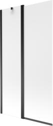 Mexen Flip 2-szárnyú fürdőkád paraván 100 x 150 cm, fagyos, fekete - 894-100-101-70-30 (894-100-101-70-30)