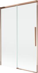 Mexen Rox kádparaván, 2 szárnyú, toló, 120 x 150 cm, átlátszó, rózsaszín arany - 8C9-120-001-60-00 (8C9-120-001-60-00)