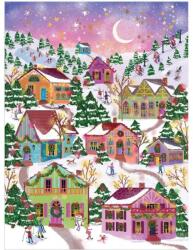 Galison 86082 - Snowcap Village, Joy Laforme - 1000 db-os Fóliás puzzle (86082)