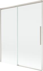 Mexen Rox 2-szárnyas, 140 x 150 cm-es, átlátszó, kefével nikkelezett kádparaván - 8C9-140-001-97-00 (8C9-140-001-97-00)