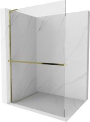Mexen Kioto+ L zuhanyfal polccal Walk-in 70 x 200 cm, átlátszó, arany - 800-070-123-50-00 (800-070-123-50-00)