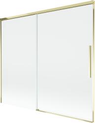 Mexen Rox 2-szárnyú, tolózuhanyfal 180 x 150 cm, átlátszó, arany - 8C9-180-001-50-00 (8C9-180-001-50-00)