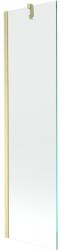 Mexen Next egyszárnyú fürdőkádparaván 50 x 150 cm, átlátszó, arany kefélt - 895-050-000-00-00-55 (895-050-000-00-00-55)