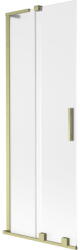 Mexen Velar L kádparaván 2-szárnyas toló 70 x 150 cm, fagyott, arany kefe - 896-070-003-31-55 (896-070-003-31-55)