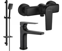 Mexen Lynx DQ62 zuhanykészlet, fekete - 745904DQ62-70 (745904DQ62-70)