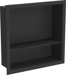 Mexen X-Wall-R falisín polc peremmel és polccal 30 x 30 cm, fekete - 1970303010S (1970303010S)