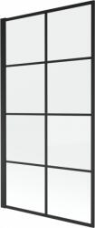 Mexen Alex 1-paneles kádparaván 70 x 140 cm, fekete rács - 893-070-001-70-77 (893-070-001-70-77)