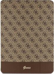 GUESS CG MOBILE GUESS STRIPE ALLOVER tok álló (ECO bőr hatású, FLIP, oldalra nyíló, TRIFOLD, asztali tartó) BARNA Apple IPAD Pro 12.9 (2017) / IPAD Pro 12.9 (2022) / IPAD Pro 12.9 (2021) (GUFCP12PS4SGW) (GU