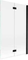 Mexen Mist 2-szárnyú, jobbos kádparaván 110 x 150 cm, átlátszó, fekete - 8A9-110-002-70-00-P (8A9-110-002-70-00-P)