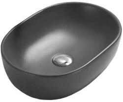 Mexen Viki munkalapra szerelhető mosdó 48 x 35 cm, sötétszürke matt - 21054871 (21054871)