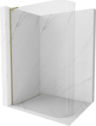 Mexen Kioto-R L lekerekített Walk-in zuhanyfal 110 x 200 cm, áttetsző, arany - 800-110-103-50-06 (800-110-103-50-06)