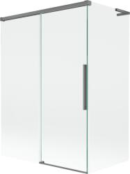 Mexen Rox L 2-szárnyú, részben tolható fürdőszobai paraván 120 + 70 x 150 cm, átlátszó, gun metal - 8C9L-120-070-95-00 (8C9L-120-070-95-00)