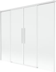 Mexen Rox összecsukható kádparaván 2 szárnyas eltolható 170 x 150 cm, átlátszó, fehér - 8C9-170-002-20-00 (8C9-170-002-20-00)