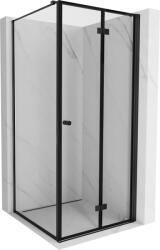 Mexen Mist-F összecsukható zuhanykabin jobb 70 x 70 cm, fekete keret, fekete - 8A6T-070-070-70-70-P (8A6T-070-070-70-70-P)