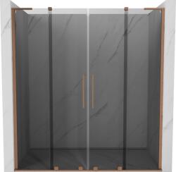 Mexen Velar L Duo tolóajtós zuhanykabin 200 cm, grafit, csiszolt réz - 871-200-003-42-65 (871-200-003-42-65)