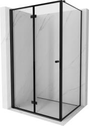 Mexen Mist-F összecsukható zuhanykabin bal 75 x 70 cm, fekete keret, fekete - 8A6T-075-070-70-70-L (8A6T-075-070-70-70-L)