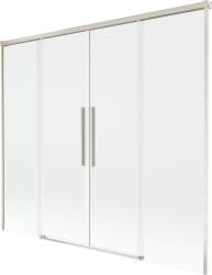 Mexen Rox 2-szárnyú toló zuhanyfal 180 x 150 cm, átlátszó, csiszolt nikkel - 8C9-180-002-97-00 (8C9-180-002-97-00)
