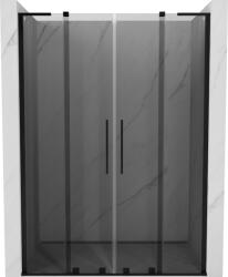 Mexen Velar L Duo tolóajtós zuhanyajtó 150 cm, grafit, fekete - 871-150-003-42-70 (871-150-003-42-70)