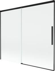 Mexen Rox 2-szárnyas, eltolható, 180 x 150 cm-es fürdőkádparaván, átlátszó, fekete - 8C9-180-001-70-00 (8C9-180-001-70-00)