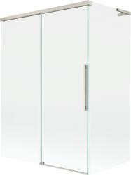 Mexen Rox L kádparaván 2-szárnyú tolóajtós 120 + 70 x 150 cm, áttetsző, kefélt nikkel - 8C9L-120-070-97-00 (8C9L-120-070-97-00)