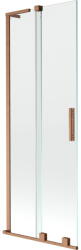 Mexen Velar L kétpaneles, tolóajtós kádparaván 70 x 150 cm, átlátszó, csiszolt réz - 896-070-003-01-65 (896-070-003-01-65)
