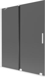 Mexen Velar kádparaván 2 szárnyas tolóajtó 140 x 150 cm, grafit, fehér - 896-140-000-41-20 (896-140-000-41-20)