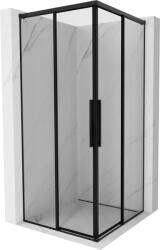 Mexen Rox Duo tolóajtós zuhanykabin 120 x 120 cm, fekete keret, fekete - 8C2D-120-120-70-70 (8C2D-120-120-70-70)
