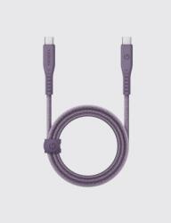 Energea Flow USB-C apa - USB-C apa 2.0 Adat és töltő kábel 1.5m - Lila (CBL-FLCC-PUR150M) (CBL-FLCC-PUR150M)