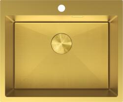 Mexen Solix egymedencés rozsdamentes acél mosogató 600 x 500 mm, arany HC - 6408601000-55HC (6408601000-55HC)