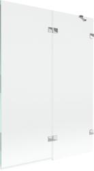 Mexen Lunar 2-szárnyú jobb oldali fürdőkádhoz való paraván 130 x 150 cm, átlátszó, króm - 897-130-100-01-00-P (897-130-100-01-00-P)