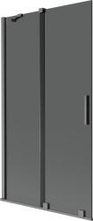 Mexen Velar kádparaván 2-szárnyú tolóajtós 100 x 150 cm, grafit, szálcsiszolt gun gray - 896-100-000-41-66 (896-100-000-41-66)