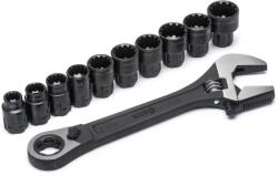 SATA Állítható kulcs 8 cső átmenő racsni 10 DUGÓKULCS METRIKUS HÜVELYK (ST09000) (ST09000)