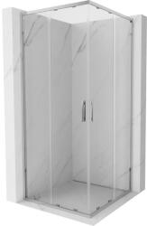 Mexen Exo téglalap alakú tolóajtós zuhanykabin 90 x 90 cm, átlátszó, króm - 8111-090-090-01-00 (8111-090-090-01-00)