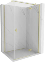 Mexen Mist-H T kabina zuhanyzó kabin jobbos 115 x 80 cm, átlátszó, arany szálcsiszolt - 8A5T-115-080-55-00-P (8A5T-115-080-55-00-P)