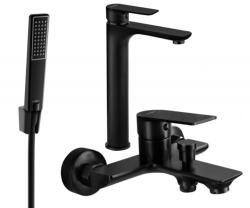 Mexen Alfa R72 fürdőkád készlet, fekete - 745713R72-70 (745713R72-70)