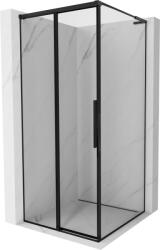 Mexen Rox L tolóajtós, bal oldali zuhanykabin 95 x 95 cm, fekete keret, fekete - 8C2L-095-095-70-70-L (8C2L-095-095-70-70-L)