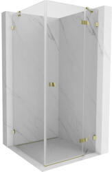 Mexen Lunar zuhanykabin jobbos nyíló 70 x 70 cm, áttetsző, arany - 834-070-070-50-00-P (834-070-070-50-00-P)