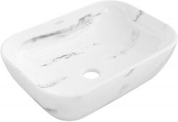 Mexen Rita mosdókagyló pulton 45 x 32 cm, fehér kő - 21084582 (21084582)