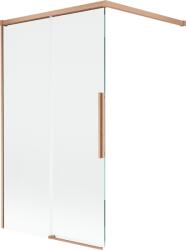 Mexen Rox 2-szárnyas, elhúzható fürdőszobai paraván 100 x 150 cm, átlátszó, kefe hatású réz - 8C9-100-003-65-00 (8C9-100-003-65-00)