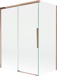 Mexen Rox kétszárnyú zuhanyfal tolóajtóval 120 + 70 x 150 cm, átlátszó, rózsaarany - 8C9-120-070-60-00 (8C9-120-070-60-00)