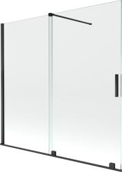 Mexen Velar kétszárnyú toló zuhanyfal 170 x 150 cm, átlátszó, fekete - 896-170-000-01-70 (896-170-000-01-70)