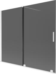 Mexen Velar 2-szárnyú eltolható kádparaván 180 x 150 cm, grafit, fehér - 896-180-000-41-20 (896-180-000-41-20)