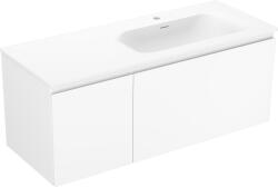 Mexen Orio 120 cm-es fürdőszobaszekrény Vela mosdóval, jobboldali, 1 fiók, 1 ajtó, fehér matt - 91A13-12047-3-BBFF01-W23P01 (91A13-12047-3-BBFF01-W23P01)