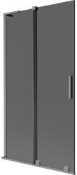Mexen Velar L 2 szárnyas, 100 x 150 cm-es eltolható fürdőkád-paraván, grafit, pisztolyfém - 896-100-003-41-95 (896-100-003-41-95)