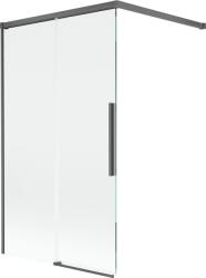 Mexen Rox 2-szárnyas eltolható fürdőkádparaván 100 x 150 cm, átlátszó, szálcsiszolt fegyver szürke - 8C9-100-003-66-00 (8C9-100-003-66-00)