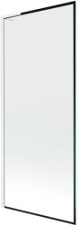 Mexen Next L kádparaván 1-szárnyú 80 x 150 cm, fekete keret, fehér - 895-080-000-03-70-20 (895-080-000-03-70-20)