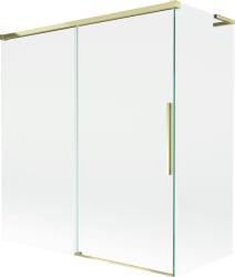 Mexen Rox L két-ajtós kádparaván 150 + 70 x 150 cm, átlátszó, arany - 8C9L-150-070-50-00 (8C9L-150-070-50-00)