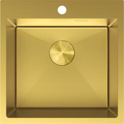 Mexen Solix 1 rekeszes acél mosogató 500 x 500 mm, arany - 6407501000-55 (6407501000-55)
