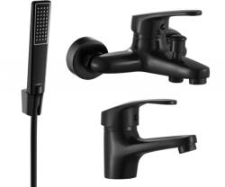 Mexen Erica R72 fürdőkád szett, fekete - 746403R72-70 (746403R72-70)