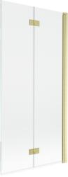 Mexen Mist kétajtós kádparaván, jobb oldali szerelés 90 x 150 cm, átlátszó, arany szálcsiszolt - 8A9-090-002-55-00-P (8A9-090-002-55-00-P)